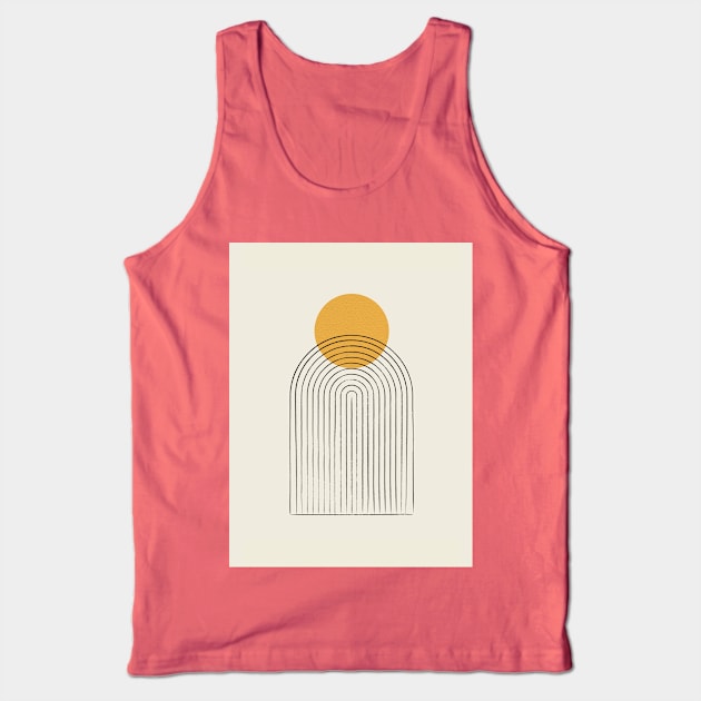 Sun mountain abstract - Mid century modern Tank Top by moonlightprint